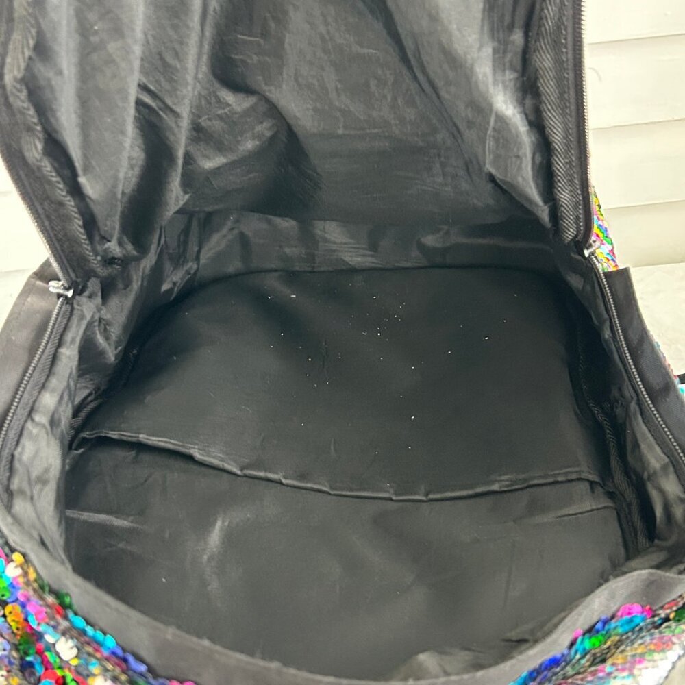 Sequin Backpack Rainbow Reversible Glitter Hologr… - image 8